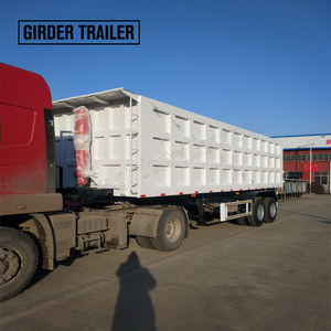 Vente chaude 60 tonnes camion à benne basculante arrière Type carré semi-remorque 3 essieux pour l'industrie de la construction en acier - Product Image 3