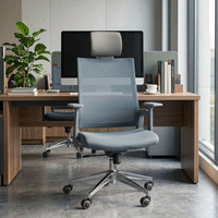 Chaise de bureau ergonomique avec appui-tête en mousse courbée pour le personnel
