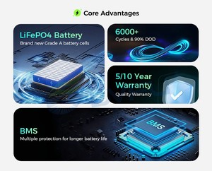 Batería de Litio Solar Híbrida/Aislada de la Red LVFU Apilable de 10KWh 15KWh 48V 100Ah 200Ah 5kw 10kw con Inversor OEM/ODM para el Hogar - Product Image 5