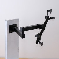 Support mural réglable et pliable en métal pour tablettes de 7 à 12 pouces avec verrouillage