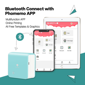 Pour <span class=keywords><strong>Phomemo</strong></span> <span class=keywords><strong>M02</strong></span> <span class=keywords><strong>Pro</strong></span> Mini imprimante Photo 300dpi poche imprimante thermique sans fil IOS Android Compatible Journal Organisation - Product Image 2