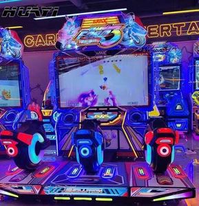 Machine d'arcade moto Triple Rider, simulateur de course de moto multijoueur 3 joueurs, à monnayeur, version anglaise, garantie 1 an - Product Image 5