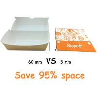 Boîte à hamburger en carton de qualité alimentaire à emporter personnalisée boîte à hot-dog à emporter en carton de poulet frit boîte en papier de restauration rapide imprimée