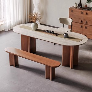 Moins cher nordique petite table à manger en bois moderne ensembles pierre frittée 6 chaises hôtel marbre table à manger et chaises ensemble - Product Image 6