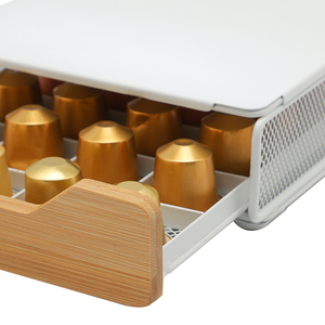 Usine OriginalLine Pod Holder Mesh <span class=keywords><strong>Tiroir</strong></span> Métal 40 <span class=keywords><strong>Nespresso</strong></span> <span class=keywords><strong>Capsule</strong></span> Organisateur Blanc Noir - Product Image 3