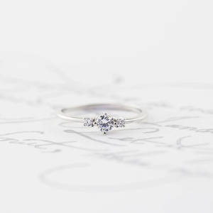 Anillo de compromiso y boda de plata de ley para mujer, anillo de dedo índice de diamante creado en laboratorio, regalo de boda - Product Image 5