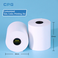 Yüksek Kaliteli 48GSM Termal Yazarkasa Ruloları POS/ATM 80X80mm 57X40mm Üst Kaplamalı Termal Yazıcı Kasa Fişi Kağıt Ruloları