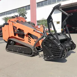 China Factorymini Skid Steer 1000kg Tracked Diesel Mini Skid Steer Kubota Engine With Attachments Free Shipping