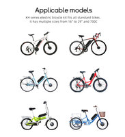 Kit de conversion de vélo électrique longue portée avec batterie Tiger Shark 15AH, moteur de moyeu avant, contrôle sans fil par application pour le cyclisme quotidien