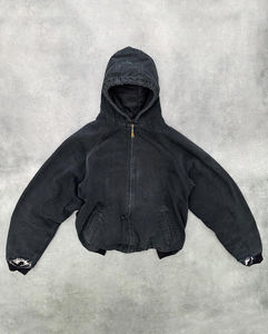 Custom Fashion <strong>Work</strong> Denim Jean Jacket Blank Print Acid Wash Duck Canvas Vintage Outwear Bomber <strong>Hoody</strong> Wash <strong>Hoodie</strong> for <strong>Men</strong> - Product Image 5