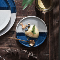 Service de vaisselle LovingHome pour dîner, décoration de la maison, design unique, style vintage, assiettes à dîner émaillées en porcelaine