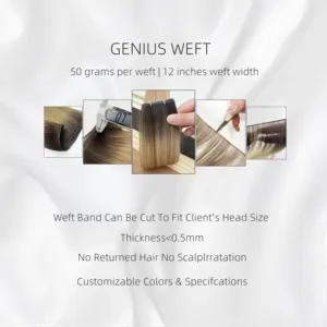 Venta de Fábrica Ruikang, Extensiones de Cabello Ruso 100% Virgen, Cabello Humano Europeo para Trama Genius - Product Image 6