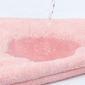 Serviette <span class=keywords><strong>turban</strong></span> à Double couche en tissu microfibre, couleur rose, pour séchage de cheveux et salon - Product Image 3
