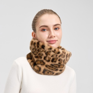 <strong>Fur</strong> Collar Loop Scarf for Women <strong>Faux</strong> <strong>Fur</strong> Scarves Neck <strong>Shrug</strong> for Fall Winter Coat DressThermal Neck Warmer Winter - Product Image 2