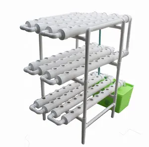 Popular Vertical Hydroponic Growing Systems PVC Tube Plant Vegetable 108 Holes Kits Hydroponics Nft System for sale