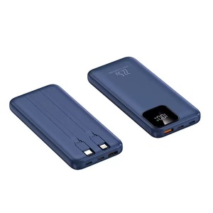 Banco de Energía de Carga Rápida de 22.5W con Cables Integrados, Pantalla LED, USB Tipo C, Azul Marino - Product Image 1