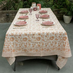 Mantel de mesa de Jahan-e-Hyderabad, estampado Floral de estilo Natural, decoración del hogar, camino de mesa para boda, jardín, fiesta, mantel - Product Image 1