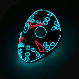 Film a tema Freddie Vs <span class=keywords><strong>Jason</strong></span> Glowing maschera a LED Light up maschera da Hockey per Halloween oggetti Cosplay maschera Neon Festival - Product Image 4