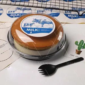 뜨거운 판매 치즈 케이크 상자 치즈 구운 포장 투명 라운드 케이크 4 인치 플라스틱 상자