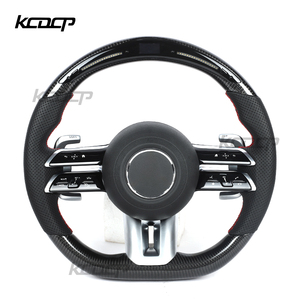 Volant en Fibre de Carbone pour Mercedes-Benz Classe A C E S G V C63 <span class=keywords><strong>A45</strong></span> E43 GLC GLE <span class=keywords><strong>CLA</strong></span> W205 W223 W213 W206 W211 W207 W222 W219 AMG GT - Product Image 1