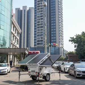 Remolque CCTV Móvil BIGLUX <span class=keywords><strong>HiSTAR</strong></span> con Energía Solar, Mástil de 7/9m, Impermeable, Batería de Litio de 24V 14336WH, 6 Días de Autonomía, para Construcción - Product Image 5