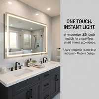 Contrôleur LED sensible personnalisable 60W 12V, interrupteur tactile à intensité variable, 1 bouton pour miroir de salle de bain éclairé