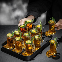 Bottes de Cowboy de luxe ensemble de verres à liqueur Mini botte en forme de tasse à bière gobelet whisky Cocktail Tequila verres à liqueur