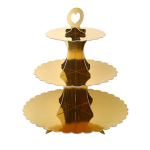 Pure Color Dessert Table Three-Layer Lace <strong>Cake</strong> <strong>Stand</strong> - Product Image 2