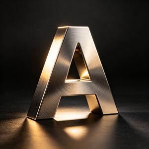 Gold metallic LED illuminated letters, custom logos, LED illuminated signs, 2700K warm <b>white</b> light, easy installation - Product Image 3