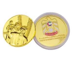 Moneta Commemorativa di Dubai Burj Khalifa UAE Medaglione Smaltato in Oro per il MINISTERIO del Sviluppo delle Infrastrutture - Product Image 4