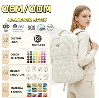 Sac à dos matelassé tendance pour femme avec poche frontale organisatrice et compartiment rembourré pour ordinateur portable – Idéal pour les voyages, les affaires, l'usage quotidien et le travail – Modèle OEM pour femmes