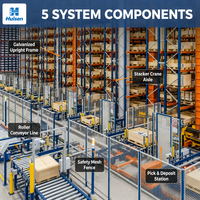 Sistem Gudang Robotik ASRS Sistem Penyimpanan dan Pengambilan Otomatis Crane Stacker Cerdas Shuttle OEM Solusi Kustom