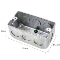 Boîtes de jonction électriques QINKAI QK 3x3 4x4 en acier galvanisé inoxydable pour câbles, prises et interrupteurs, couleur argent, basse tension