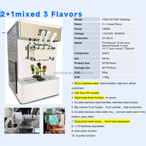 Máquina de Helado Suave YourTime 2+1 con Sabores Mixtos, Bomba de Aire de 30L/h, Máquina de Helado Suave <span class=keywords><strong>McFlurry</strong></span>, Máquina de Yogurt Congelado, Certificación ETL CE - Product Image 3