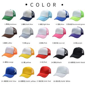 Sublimation Custom Embroidery 5 Panel Polyester Hat for Foam Mesh Baseball <b>Cap</b> With Logo <b>Blank</b> Trucker Hats - Product Image 6