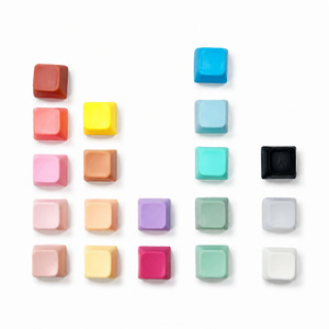 Plastic ABS <b>Customized</b> <b>Keychain</b> Toy Click Fidget Luminescence Macaron Keyboard Keyring with Different Colors - Product Image 6