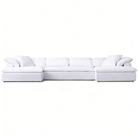 Ensemble de canapés Chesterfield pour salon, en velours et éponge, tissu personnalisé, housse amovible, canapé sectionnel moderne, canapé nuage