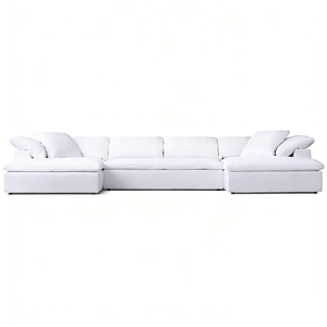 Set di Divani Chesterfield per Soggiorno, in Velluto <span class=keywords><strong>e</strong></span> Spugna, Tessuto Personalizzabile, Rivestimento Rimovibile, <span class=keywords><strong>Divano</strong></span> Componibile Moderno Stile Cloud - Product Image 6