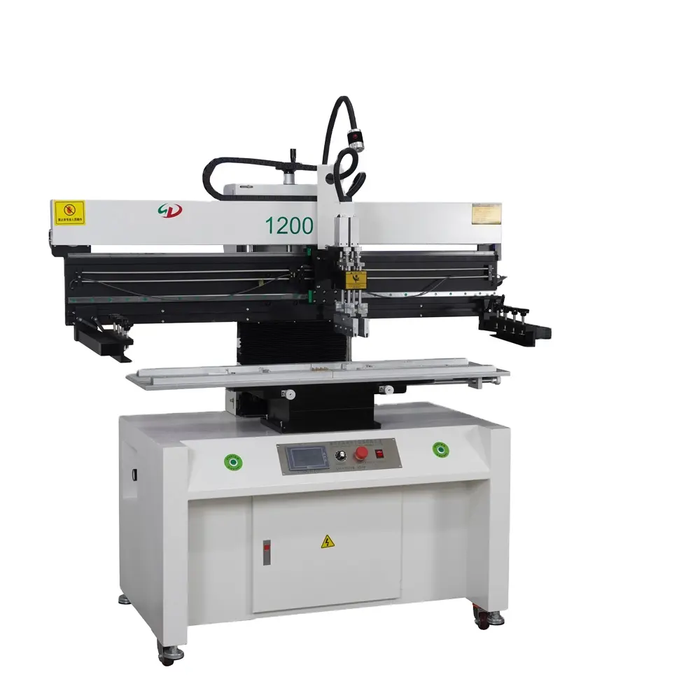 Máquina de impresión de pantalla de seda semiautomática, PCB, máquina de impresión de pasta de soldadura automática para montaje SMT
