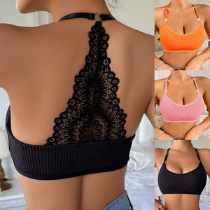Canotta regolabile con <span class=keywords><strong>collo</strong></span> sospeso <span class=keywords><strong>reggiseno</strong></span> Cross-border nuovo pizzo codice europeo sezione sottile degli stati uniti biancheria intima femminile - Product Image 6
