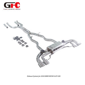 Específicamente para BMW Serie 5 <span class=keywords><strong>M550i</strong></span> G30 4.4T B58, 2017-2023, escape Catback de doble silenciador y doble válvula GFC con cuatro puntas de escape - Product Image 1