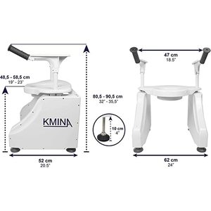 ที่ยกฝารองนั่งชักโครกไฟฟ้า (150 กก.) พร้อมราวจับในห้องน้ำ รุ่น KMINA K30022 - Product Image 6
