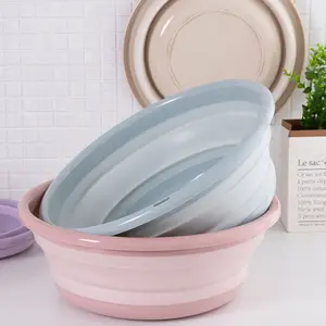 5L Portable New Born Collapsible Baby Bath Tub Foldable Hair Wash Basin Dish Tub Space Saving Plastic Washtub Collapsible Basin