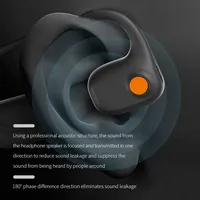 Casque à conduction osseuse directe usine avec micro boom réglable, casque sans fil Bluetooth à oreille ouverte, vente en gros OEM ODM