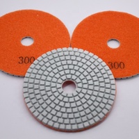 Jeu de 8 tampons de polissage diamantés humides/secs de 4 pouces pour meuleuse d'angle pour machines de fabrication de planchers en béton de pierre de granit