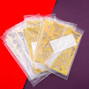 อุปกรณ์ตกแต่งเค้กโลหะแบบกลวง3D สินค้ามาใหม่อุปกรณ์ตกแต่งเค้กสำหรับงานเลี้ยงวันเกิดดีไซน์เงินทองสีสันสดใส - Product Image 2