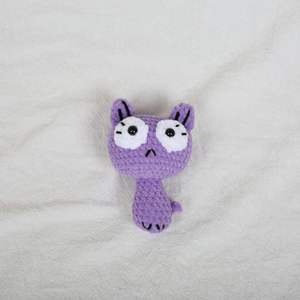 Mignon fil Crochet dessin animé créatif petit chat noir pendentif à la main Crochet <span class=keywords><strong>Couple</strong></span> <span class=keywords><strong>porte</strong></span>-clés sac décoration - Product Image 6