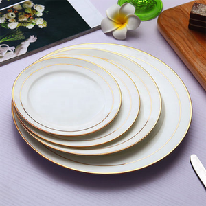 Assiettes à dîner de luxe à bordure en or brillant vente de gros - Product Image 5