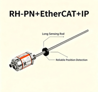 Capteur de déplacement spécial à double protocole EtherCAT IP RH-PN pour applications hydrauliques, métallurgiques, éoliennes et automobiles
