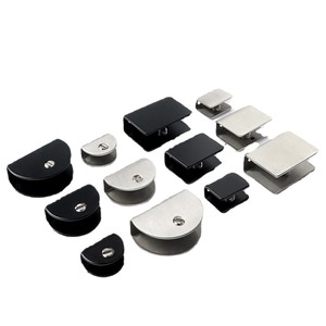 Stainless Steel Glass Clips Curve Shape For Balustrades Handrails Bathroom <b>Shelf</b> Holders Hardware Accessories - Product Image 1